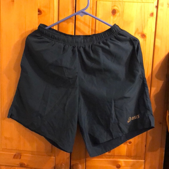 ASIC teal shorts size s has pockets and drawstring - Picture 1 of 3